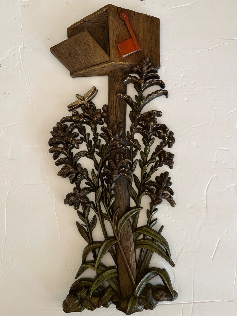 Vintage 1970’s Burwood Co. Country Wall Art Plaque Mailbox